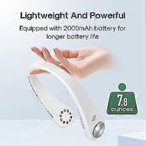 USB Portabel Handsfree Nackfläkt, 360 Lazy Nackfläkt 48 Omgivande Luftutsläpp