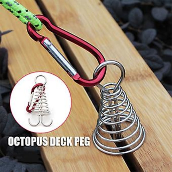 10 stk. Spiral Dekkanker Plugger Vindtett Aluminium Legering Fiskebein Teltplugg