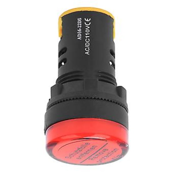 10 stk. BERM LED Strømindikator Lys PC Flammehæmmende Skal 22 mm Diameter 110V AD16-22D/S Rød