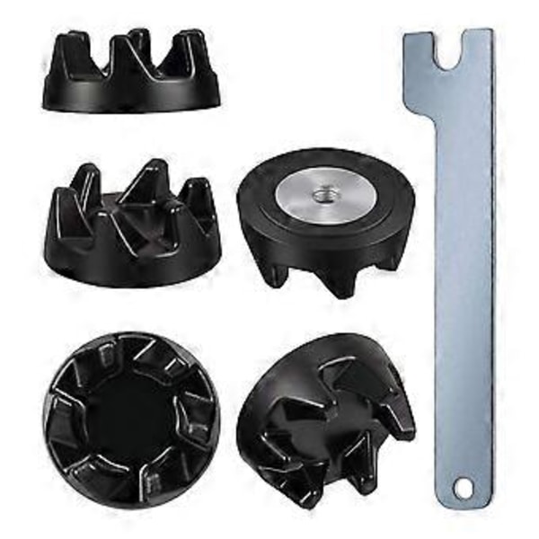 6-pack 9704230 Blenderkoppling Blender Kopplingsersättningsdelar med 1 Skiftnyckel Kompatibel med för