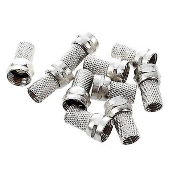 Twist-on Rg6 -6 F Tv-kontakt Ingen Krympning Förpackning med 10