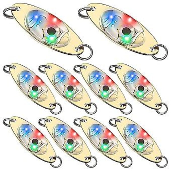 10 st LED-fiskedrag Blinkande Skedar Under Blink Halibut Blink Trolling Djuphavsfiske I