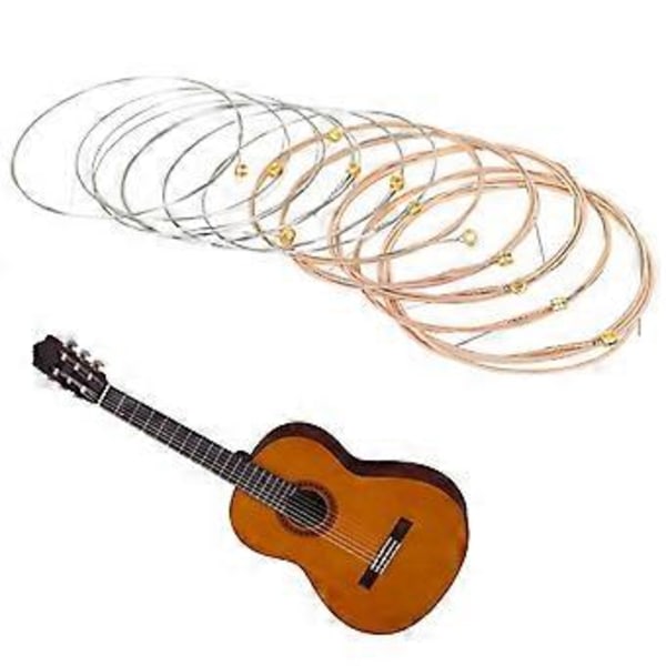 12 stk. Akustiske gitarstrenger for 12-strengs klassisk gitar tilbehør