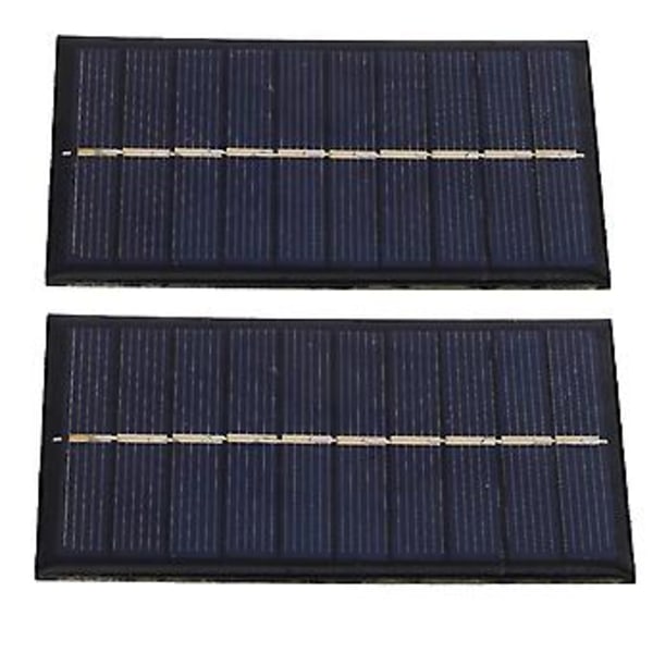 2x 150ma 0.75w 5v Solcell Modul Linje Diy Solpanel Laddare För 3.7v Utbildningsleksak 100x60mm