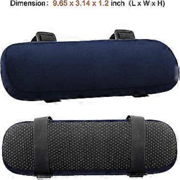 Stol Armlæns Puder 2 Stk, Memory Foam Gaming Stol Pude, Purpurblå