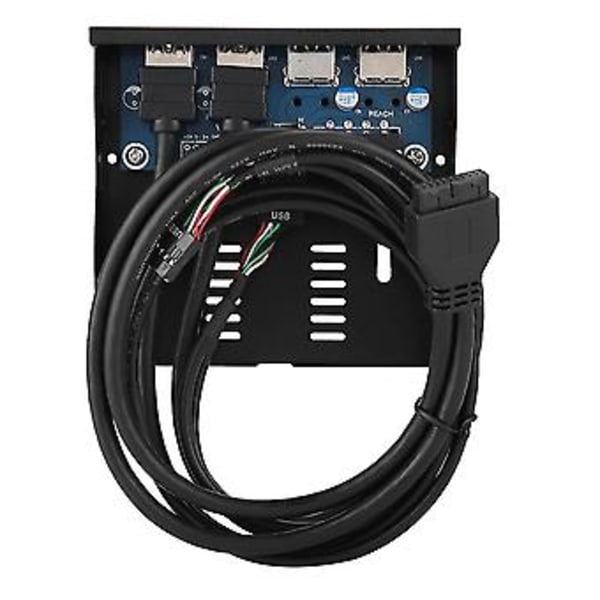 3,5-tuumainen 19-nastainen T9-nasta Nopea USB3.0+USB2.0 4-porttinen levykeaseman etupaneeli