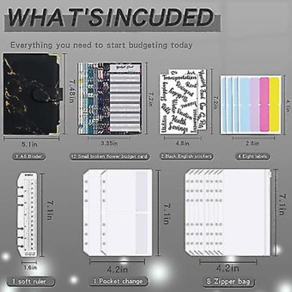 29-pack Budget Binder Set, Kontantpärm, Sparorganisatör för Kvinnor, Används för Budgetering