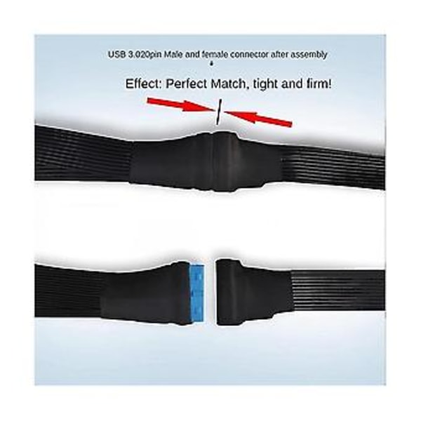 Moderkort USB 3.0 19pin Header 1 till 2 Förlängningssplitterkabel 19pin 20pin Intern Förlängningsheader