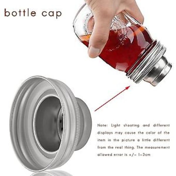 8 pakker Mason Jar Shaker Låg, Shaker Top Til Almindelig Mason Jar, Shaker Låg Til Mini Mason Jars