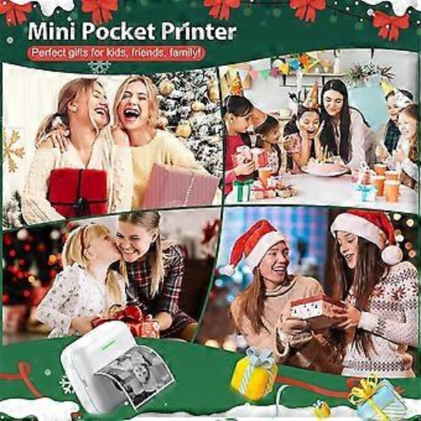 Mini Tarratulostin Lämpötulostin, Bluetooth Langaton Kannettava Puhelintulostin, Pieni Välitön Taskutulostin