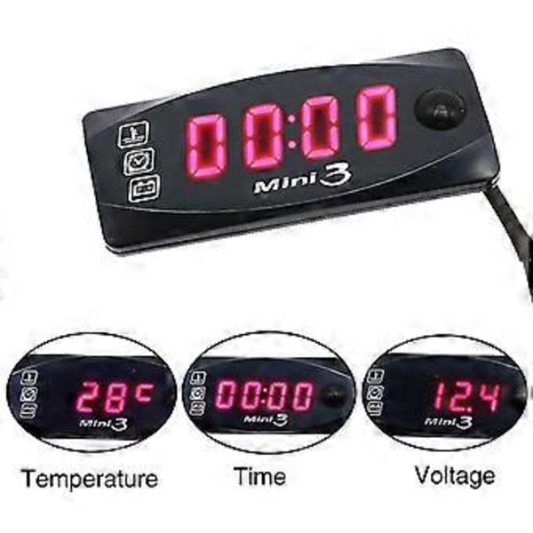 Elektronisk Termometer Klokke Temperaturmåler Voltmeter Tester Detektor