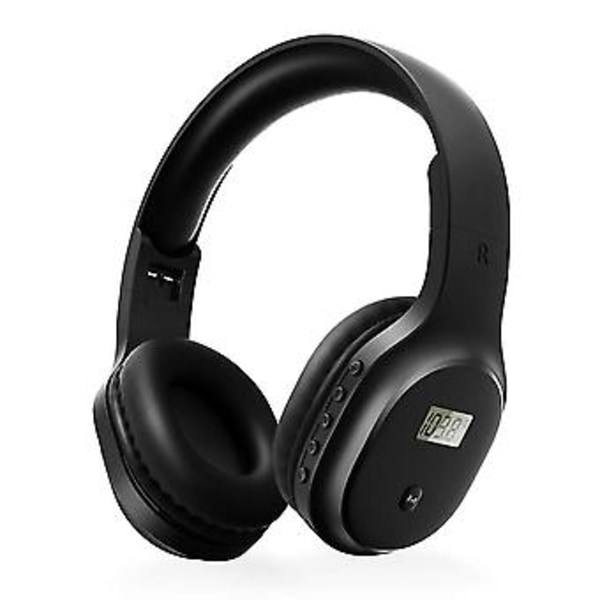 Bärbara FM-radiohörlurar Trådlöst Bluetooth-headset FM-radio Walkman för jogging, gräsklippning, cykling