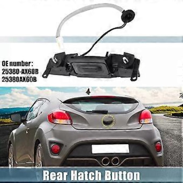 Bil Bagagelucka Öppningsknapp 25380-AX60B för Micra 2002-2010 Bagagedörr Lås Öppnare Knapp 25380AX60A