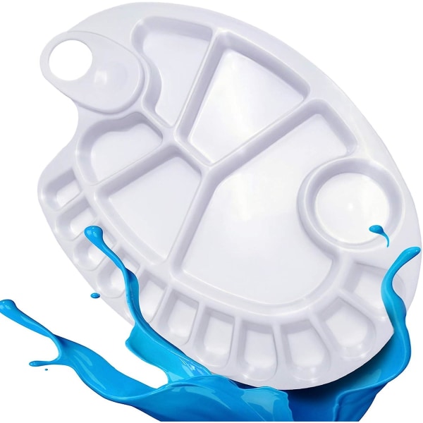Stor målarbricka palett - Non-stick plastfärgpalett för konstmålning, 12 x 8 tum