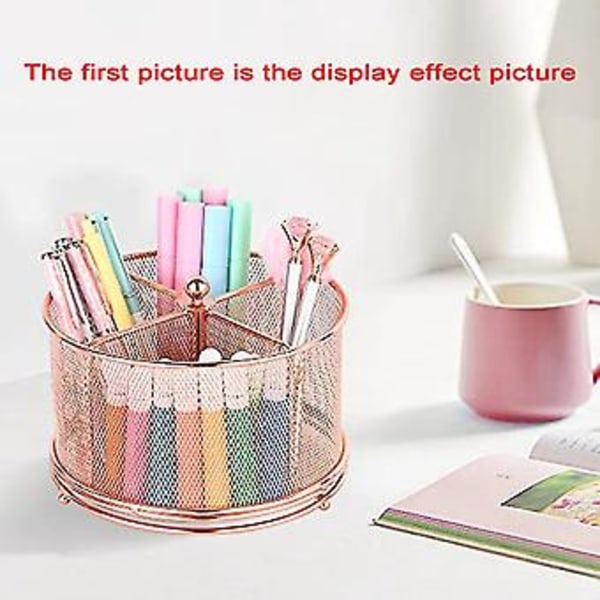360° Roterende Pen Holder H R, Kunst Holder (med 4 Rum)( )