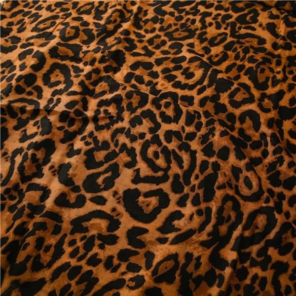 Leopardscarf Mode djurtryckt printed -linne känslasjal