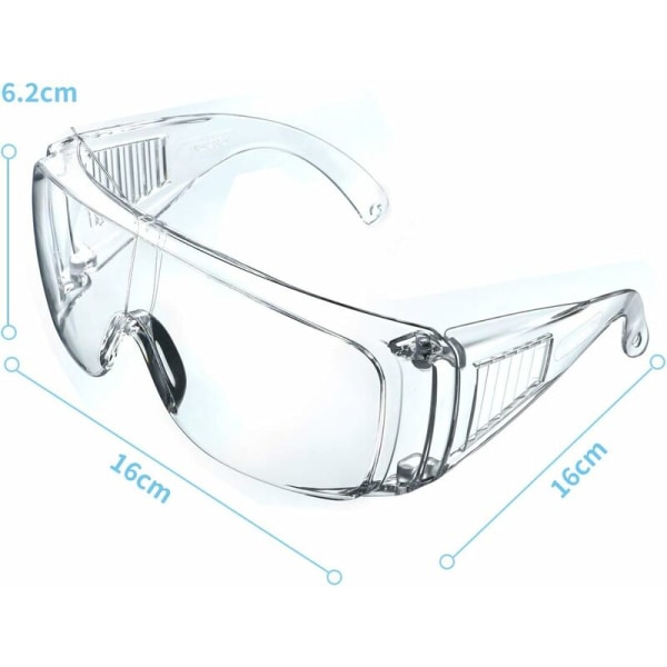1 kpl läpinäkyvät suojalasit lasien käyttäjille, pölytiivis, roisketiivis, taitettava, kannettava rakennustyömaille, rakentaminen, koristelu