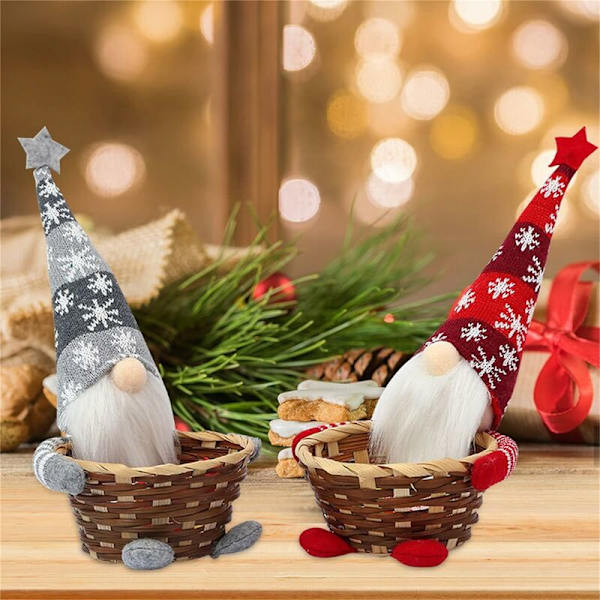 Joulumakeiskori, Uusi Rudolph Joulu Elf Nuken Makeiskori, Söpö Kasvoton Nuken Koristelu, Hauskat Joulumakeiskorit, C