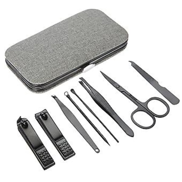 8 i 1 Nagelklippare Set i Rostfritt Stål Nagel Fil Nagel Manikyr Kit 02#