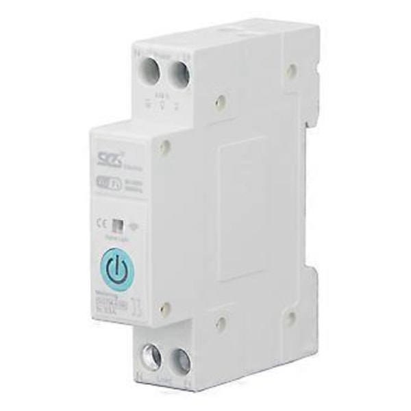 WiFi Smart Afbryder med Måling Trådløs Fjernbetjening Afbryder til Hjemmebrug DIN Skinne Montering AC 90300V 63A