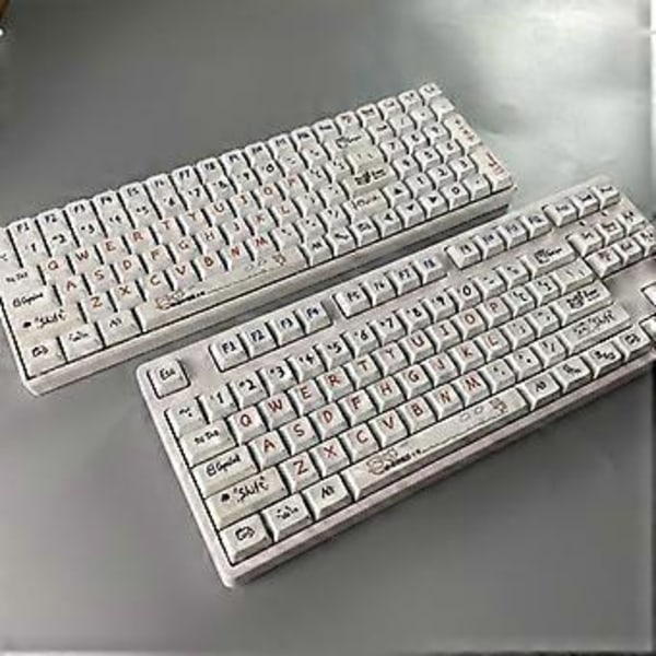 122 Tangenter Katt Förskola PBT DYE-SUB Tangent XDA Profil Söta Tangenter för Mekaniskt Gaming Tangentbord Cherry Mx Switch