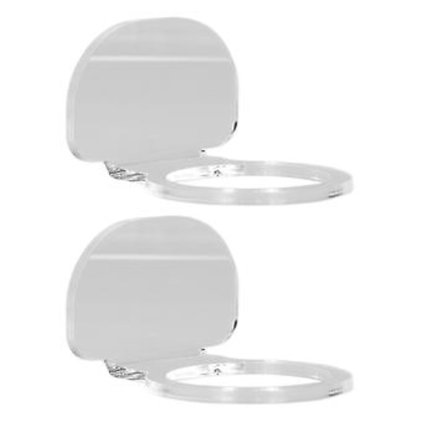 2 stk. Små boldstandere Akryl Robust Holdbar Høj Stabilitet Sportsbold Display Rack til Tennis Softball Baseball Gennemsigtig