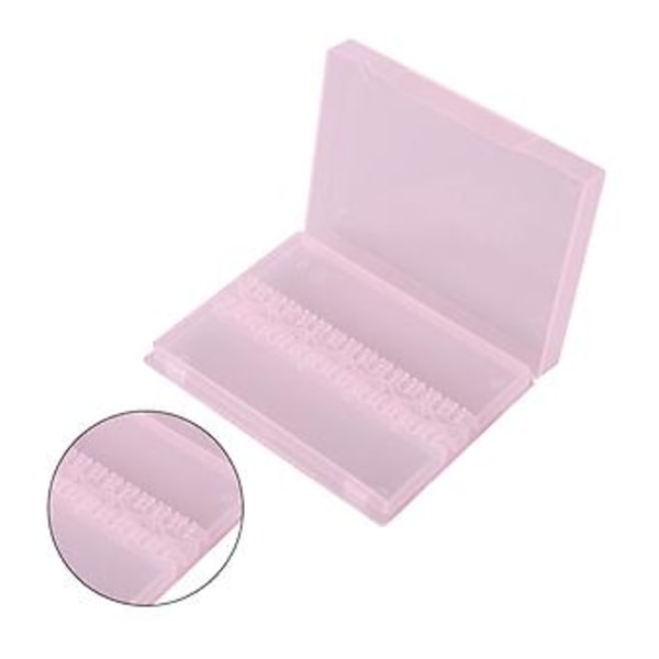 14 Hål Professionell Nagelvård Polering Slipning Borr Hållare Display Förvaringslåda Rosa