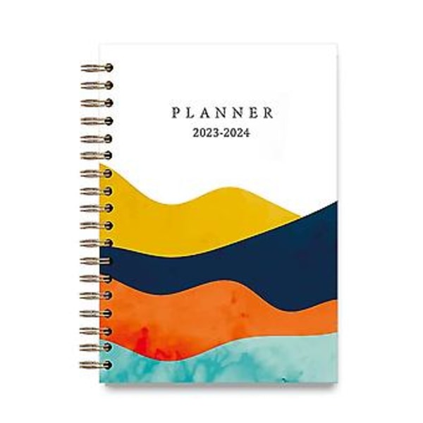 2023 Planlægningsbog Fuld Engelsk Spiral Kalenderbog Med Skilleark Månedsplan Notesbog 112 Ark Alder