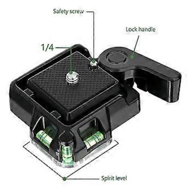 QR-40 Metall Snabbkopplingsplatta Klämfäste Bas Hållare För DSLR Kamerastativ
