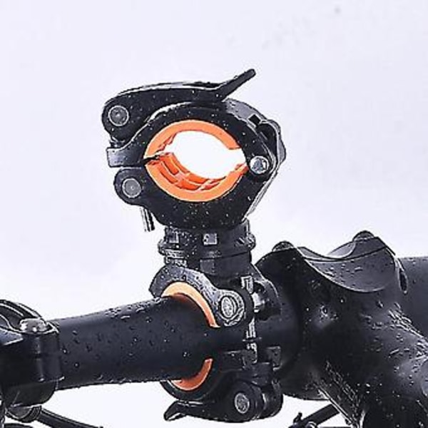360 graders roterende sykkellys dobbel holder LED frontlykt lampe pumpe styrefeste