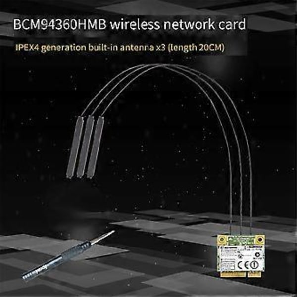 Broadcom Chip NIC BCM94360HMB Notebook Gigabit AC1300M Bluetooth 4.0 Trådlöst NIC PCI-E Gränssnitt NIC,D