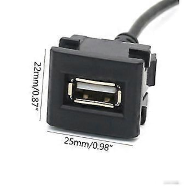 Bil Dashbord Feste USB Port Panel Mann til Kvinne Plast Skjøteledning