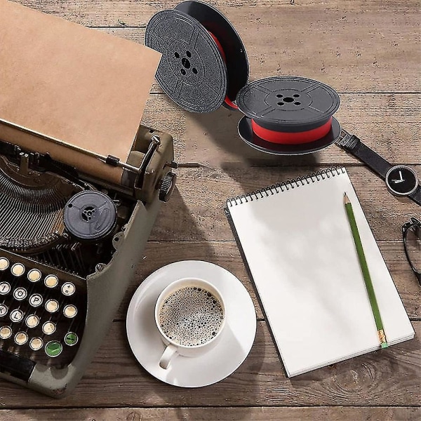 6pack skrivemaskinbåndspole Skrivemaskinbånd Rød og svart spolerstatningspakke for skrivemaskin