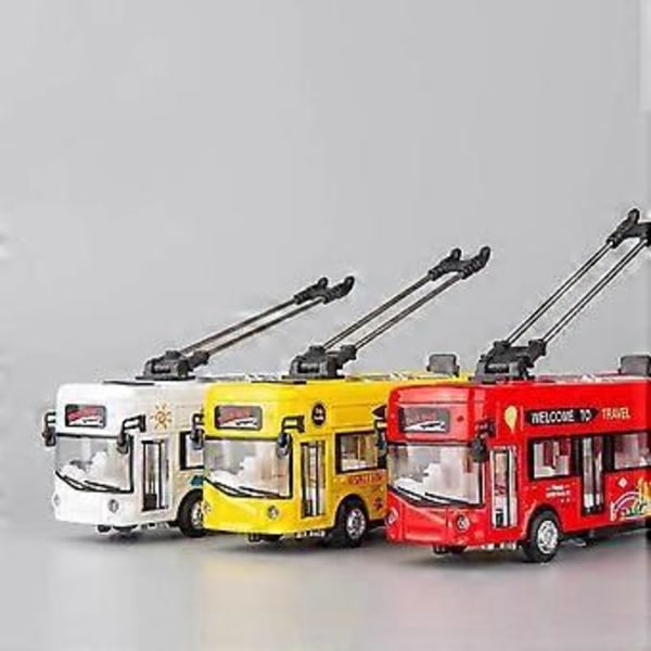 1:50 Metalliseos Bussimalli Lontoo Yksittäinen Raitiovaunubussi Ajoneuvot Auto Lelu Valo- ja Äänikokoelmilla Punainen