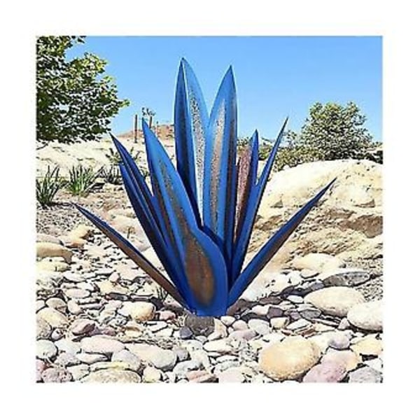 Ric Sculpture Metallinen Agaavekasvi Koti R Ric Käsin Ed Metallinen Agaave Koristeet Ulkona