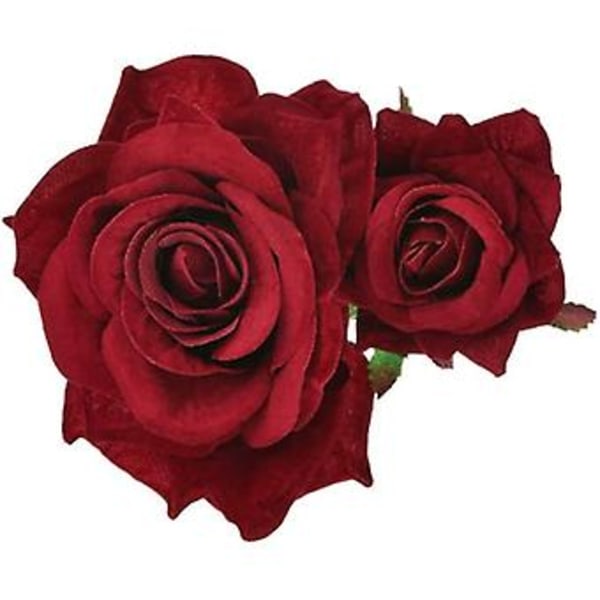 Hårnål med blomma, roshårklämma, elegant blomspänne, roshåraccessoarer för kvinnor (d-4)