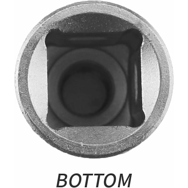 12 stk. 1/2\" CR-V forkromet sekskant slagdåsesæt H5 til H22 - Længde 55mm