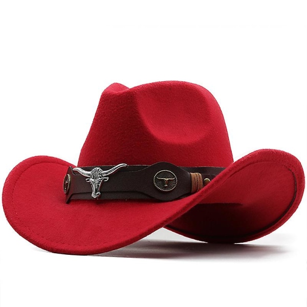 Sort Uld Western Cowboy Hat Gentleman Jazz Sombrero Hombre Cap Far Cowgirl Hat