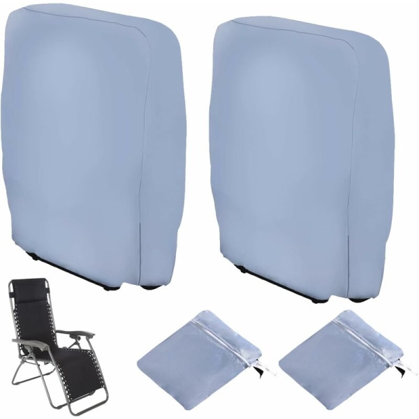 2 stk. Beskyttelsesbetræk til klapstole, vindtætte anti-UV vandtætte betræk til foldbare havestole, havedæksel, med C
