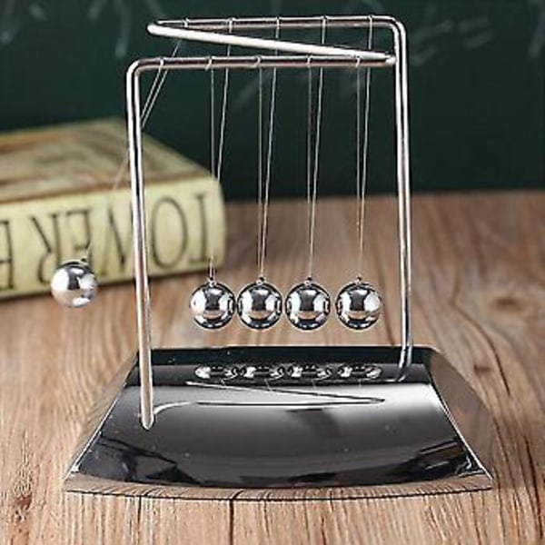 Balls Bring 5 Bollar, Z-Formad Vagga, Elektropläterade Metallmaterial Pendelbollar Med Bas, fysik