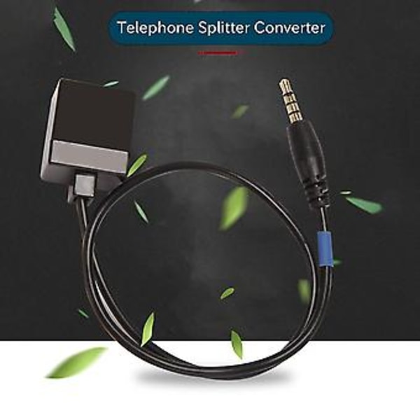 3,5 mm til RJ9 4p4c Fe Adapter Konverter Forlængerkabelledning til Telefon Høj Adapter Cab