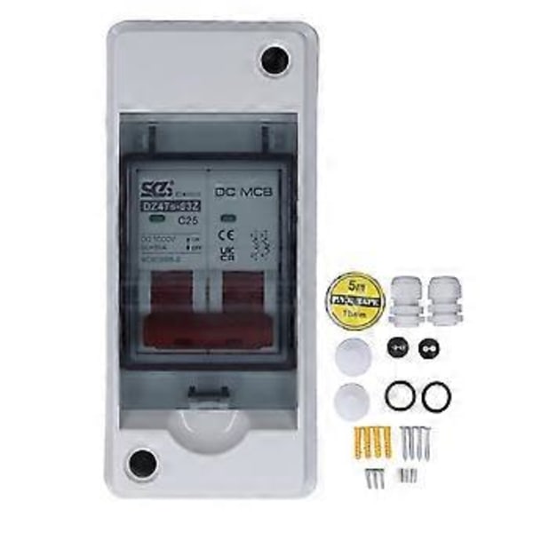 2P Fotovoltaisk System DC Miniature Strømafbryder Solcelle IP65 Vandtæt PV Afbryderkontakt DC1000V 25A