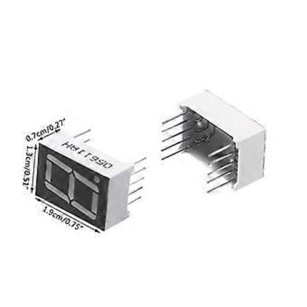 10 stk. 0,56 tommer 7 Segment 1 Digital LED Display Rød Fælles Katode Digitalrør