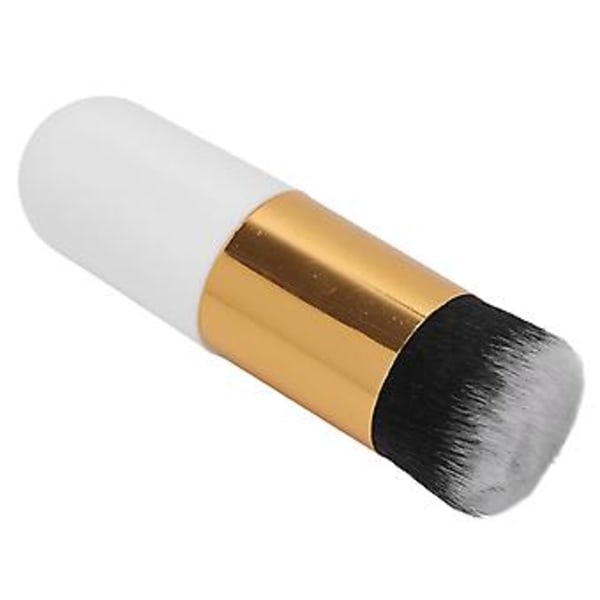 Foundation Makeup Brush Profesjonell Kosmetisk Flytende Blandings Blush Flytende Pudderbørste for Daglig Sminke Hvit Gull