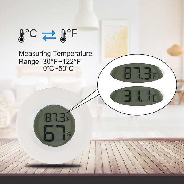 4x Mini LCD L Termometer Temperatur Fuktighetstestare Hygrometer För Kylskåp