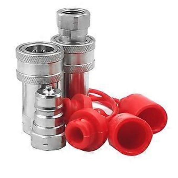 3/8 tum NPT-gänga ISO7241-1A Hydraulisk Snabbkoppling Set med Dammskydd