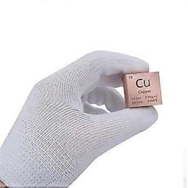 1 tum (ungefär 2,5 cm metall, högtäthetsämnen-kub ren metall, används i elementseriens laboratorieexperimentmaterial, B