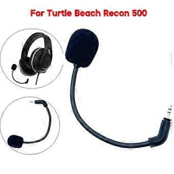 2,5 mm kontakt - Mini Mikrofon för Turtle Beach Recon 500 Gaming Headset Hörlursmikrofon 2,5 Böjd Kontakt Röstmikrofon-