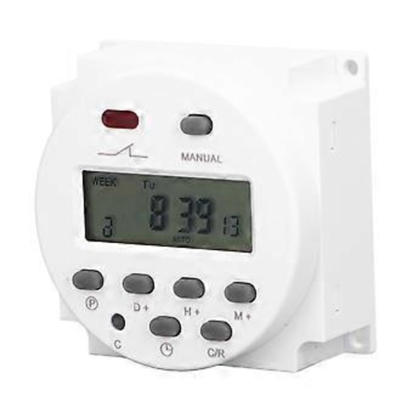 Elektronisk Timer Programmerbar LCD Digital Tidsstyring Relébryter 16 På 16 Av Cn101AAC220-240V