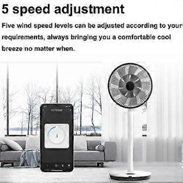 Smart Wifi Viftebryter 5 Hastighetskontroll EU Takvifte Rotary/Knapp Brytere Tuya Fjernkontroll for Alexa Home(Svart)